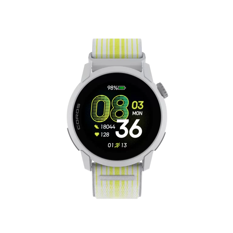 COROS PACE 4 White Nylon GPS running watch, front view