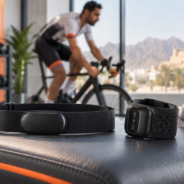 Chest strap and optical armband heart rate monitors for training in Oman