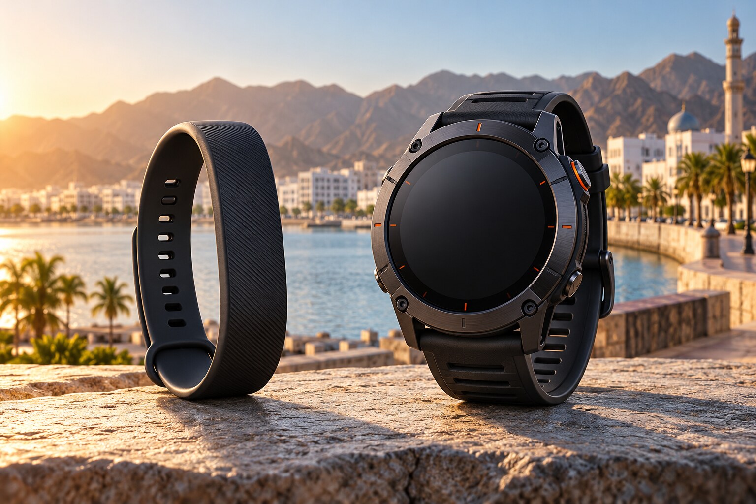 Health band and GPS sports watch comparison for customers in Oman