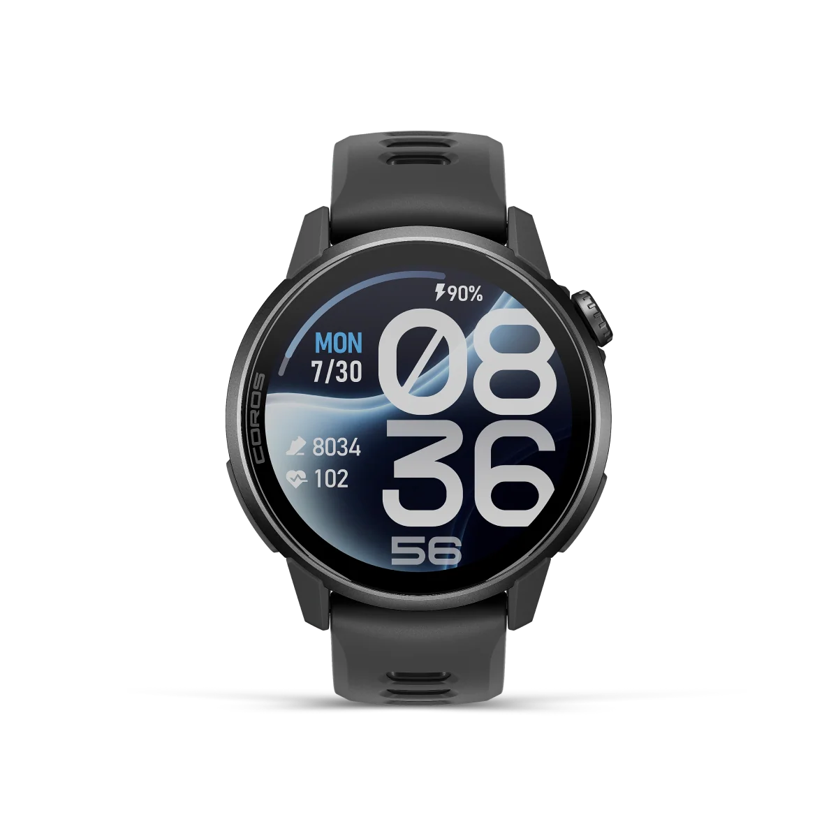 PACE4PRO_black_black_silicone1 COROS PACE 4 Pro Black Silicone GPS multisport watch front