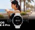 COROS PACE 4 Pro voice recording display beside a female athlete in an illustrative Muscat waterfront setting